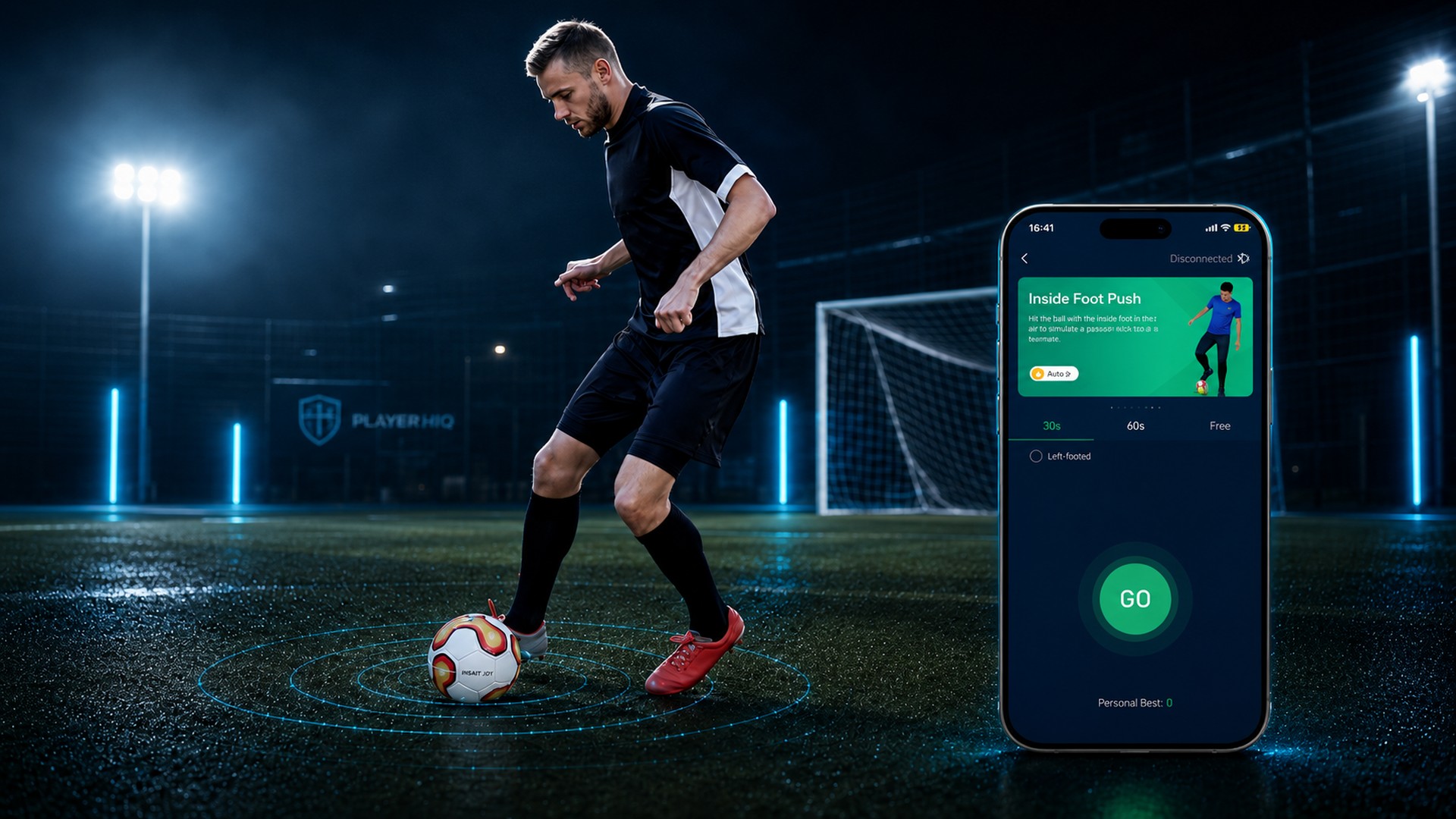 Player training with the INSAIT JOY Smart Football and connected guided-drill app